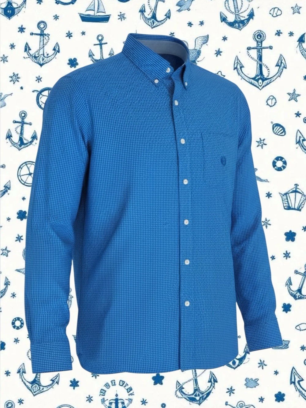 Chaps Classic Preppy Quiet Luxury Coastal Old Money Minimalist Easy Care Shirt M